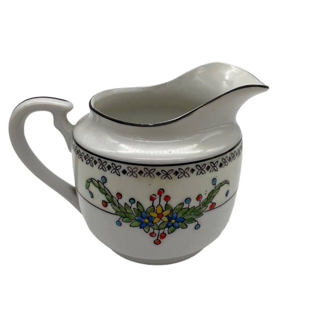 Hand Painted Trico Nagoya Japan China Sugar Bowl & Creamer Floral Pattern - Picture 3 of 8